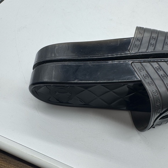 CHANEL PVC Transparent CC Flat Slide Sandals AUTHENTIC Size 36 - Picture 11 of 15